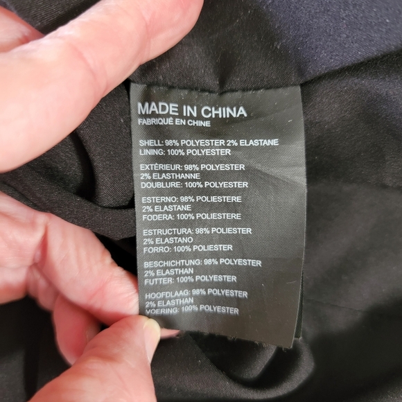 Club Monaco Black White Knit Kaisie Dress Long Sleeve Back Zip Lined Size 6 - Picture 9 of 12